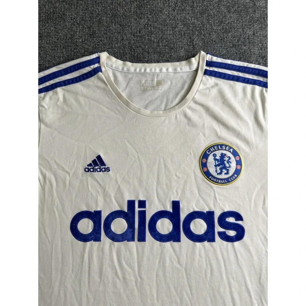 Womens Adidas 2015 Chelsea FC Soccer T-Shirt White Blue, Size M